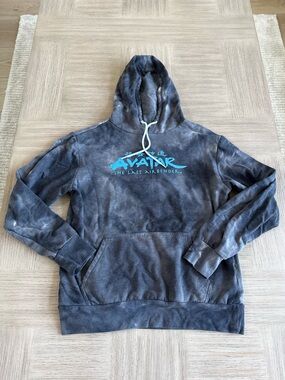 Adult Unisex Anime Avatar Last Airbender Logo TV Show Hoodie Sweatshirt SZ M EUC